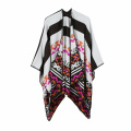 Women's Vintage Poncho Cape Open Front V Cut Reversible Oversized Blanket shawls and wraps